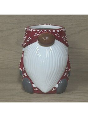 POTTERY BARN SWEATER GNOME CERAMIC MUG CHRISTMAS HOLIDAY